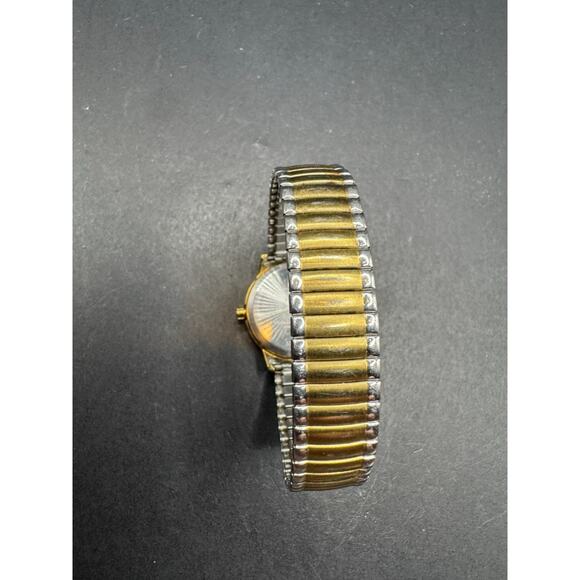 Timex Indiglo WR 30M Two Tone Quartz Ladies Watch White Dial Expansion Band - Picture 7 of 9